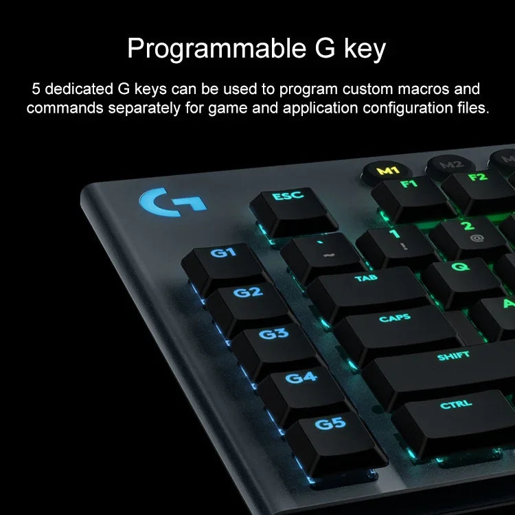 Clavier de jeu filaire mécanique RVB Logitech G813 (GL-Linéaire), Longueur : 1,8 m, G813