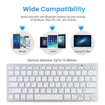 Clavier Bluetooth sans fil ultra-fin WB-8022, touches allemandes, touches allemandes