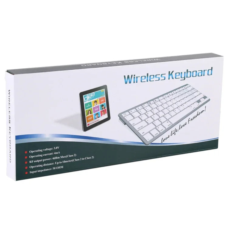 Clavier Bluetooth sans fil ultra-fin WB-8022, touches allemandes, touches allemandes