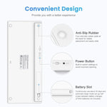 Clavier Bluetooth sans fil ultra-fin WB-8022, touches allemandes, touches allemandes
