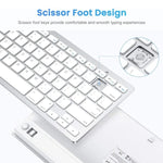 Clavier Bluetooth sans fil ultra-fin WB-8022, touches allemandes, touches allemandes