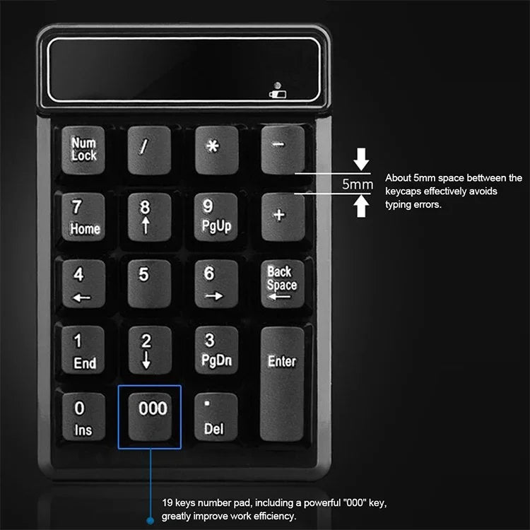 Clavier numérique Bluetooth MC Saite 525BT 19 touches