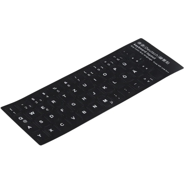 Autocollants de disposition de clavier pour l'apprentissage de l'allemand pour clavier d'ordinateur portable/de bureau, allemand