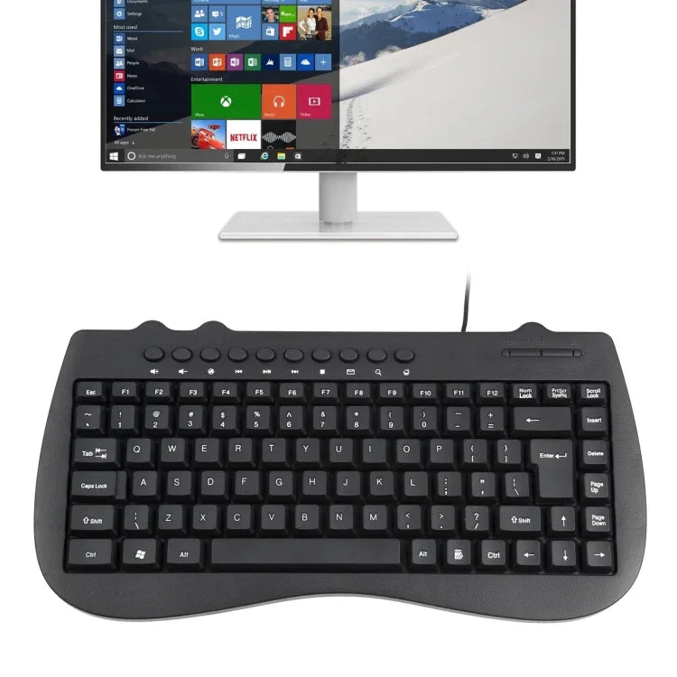 Clavier filaire miniature multimédia pour ordinateur portable KB-301B, version anglaise