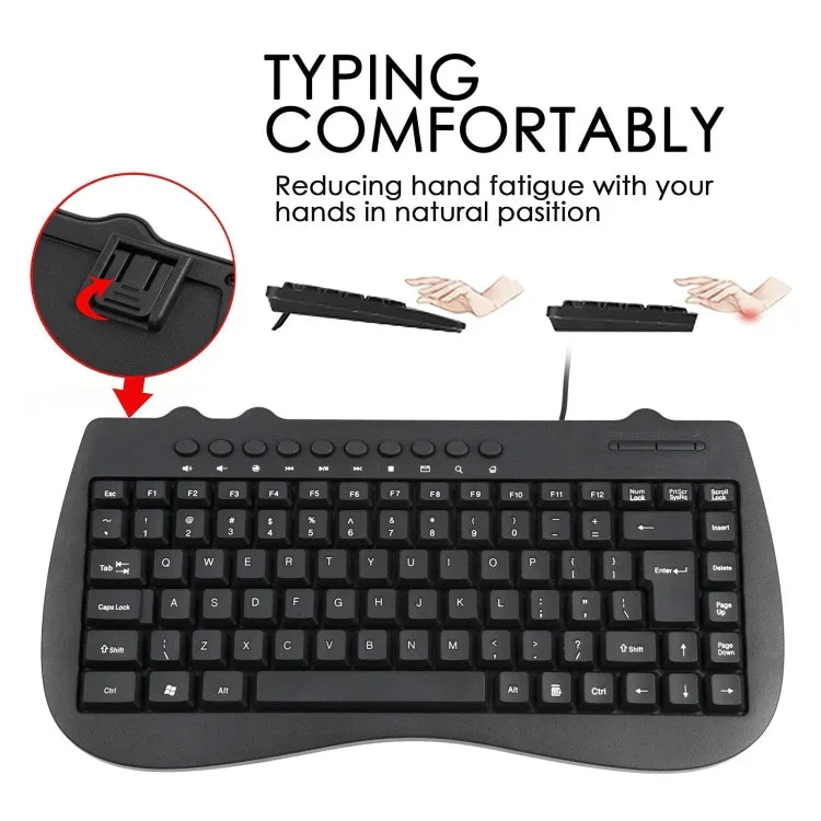 Clavier filaire miniature multimédia pour ordinateur portable KB-301B, version anglaise