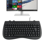 Clavier Mini Filaire Multimédia pour Ordinateur Portable KB-301B, Version Arabe (Noir), Version Arabe