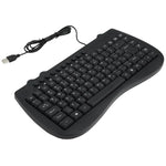 Clavier Mini Filaire Multimédia pour Ordinateur Portable KB-301B, Version Arabe (Noir), Version Arabe