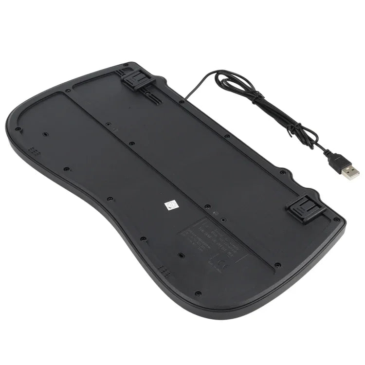 Clavier Mini Filaire Multimédia pour Ordinateur Portable KB-301B, Version Arabe (Noir), Version Arabe