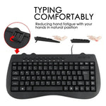 Clavier Mini Filaire Multimédia pour Ordinateur Portable KB-301B, Version Arabe (Noir), Version Arabe