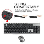Ensemble clavier et souris sans fil étanche pour bureau 2,4 GHz KB-6600, KB-6600