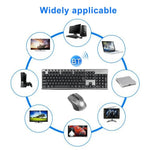Ensemble clavier et souris sans fil étanche pour bureau 2,4 GHz KB-6600, KB-6600