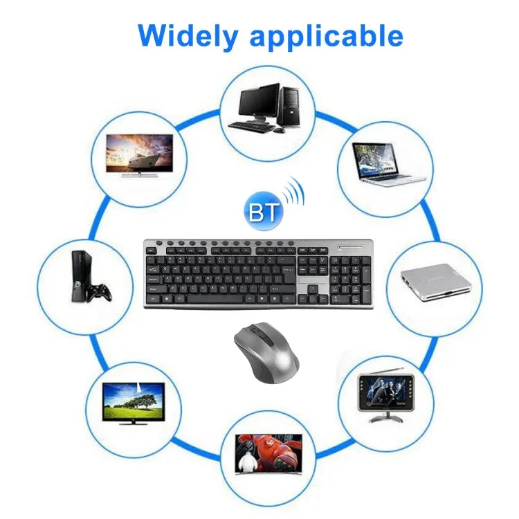 Ensemble clavier et souris sans fil étanche pour bureau 2,4 GHz KB-6600, KB-6600