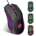 Souris Gamer Filaire Lumineuse HXSJ X100 7 Boutons 3600 DPI, Longueur de Câble : 1,5 m