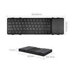 Clavier Bluetooth pliable en cuir B1053