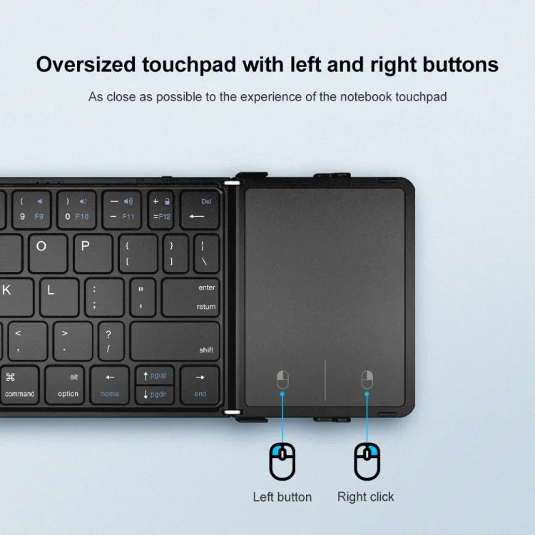 Clavier Bluetooth pliable en cuir B1053