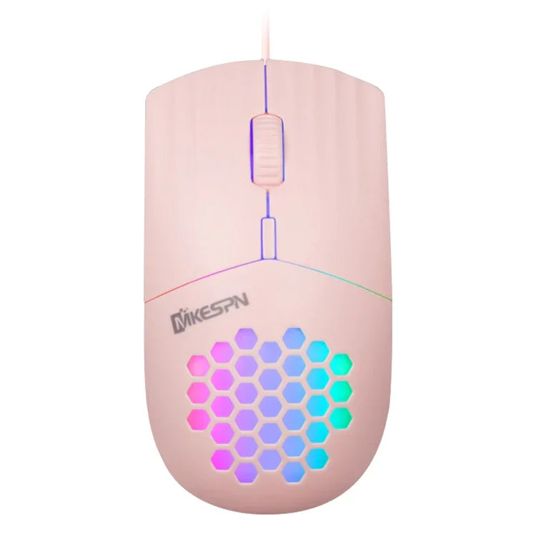 Souris filaire creuse RVB MKESPN SXS-838 avec interface Type-C, Type-C