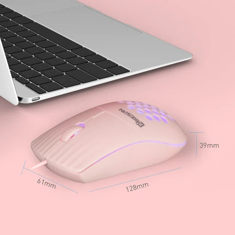 Souris filaire creuse RVB MKESPN SXS-838 avec interface Type-C, Type-C
