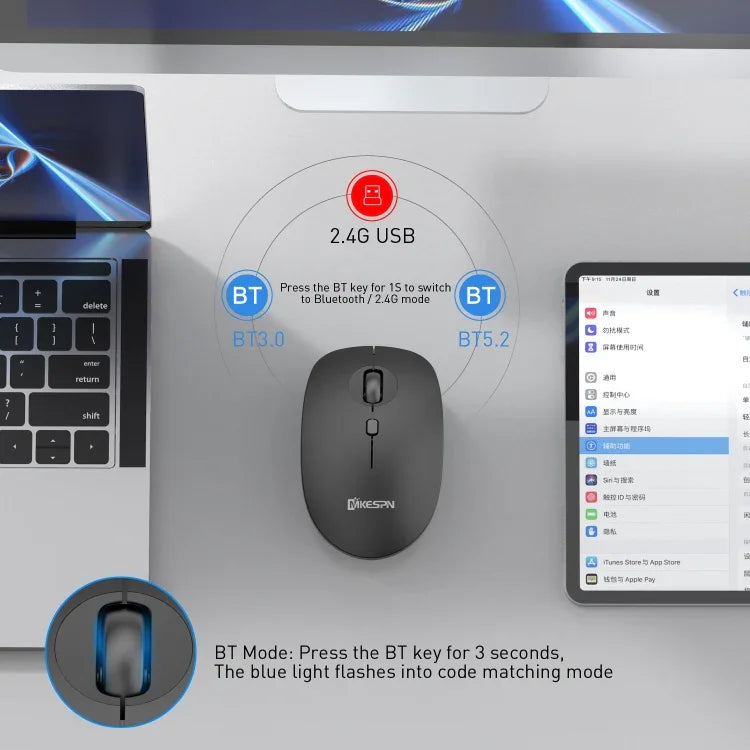 Souris sans fil MKESPN 859 2.4G, 2.4G