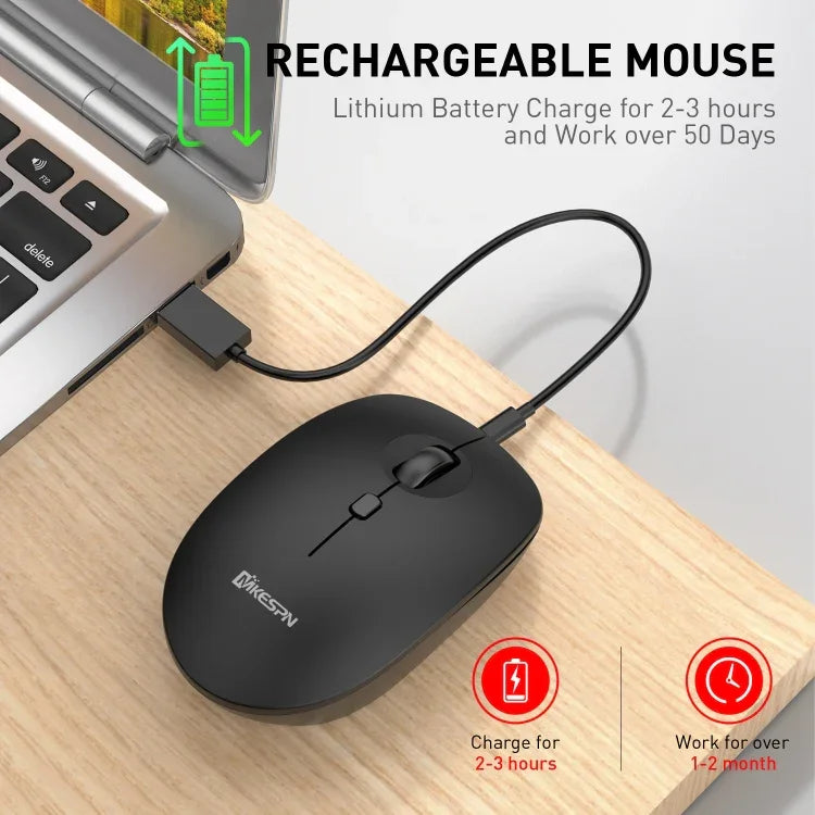 MKESPN 859 Souris sans fil trois modes 2.4G+BT5.0+BT3.0, 2.4G+BT5.0+BT3.0