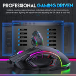Souris filaire RVB MKESPN X15 Full Speed 12800DPI avec 12 boutons et définition de macros, x15