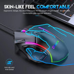 Souris filaire RVB MKESPN X15 Full Speed 12800DPI avec 12 boutons et définition de macros, x15