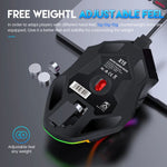 Souris filaire RVB MKESPN X15 Full Speed 12800DPI avec 12 boutons et définition de macros, x15
