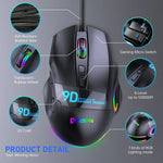 Souris Gamer Filaire RVB MKESPN X10 9 Boutons, Définition de Macros pleine vitesse