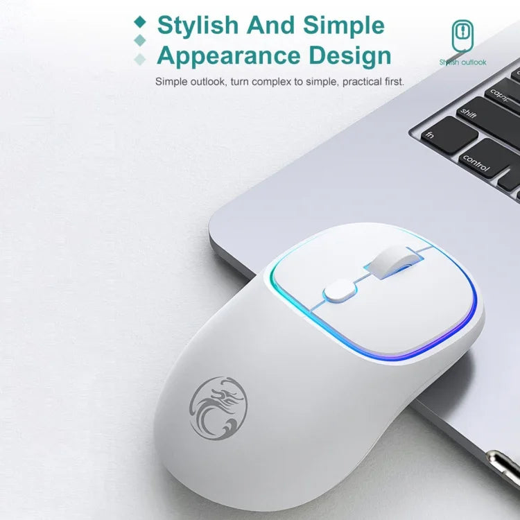 Souris sans fil silencieuse iMICE W-618 rechargeable 4 boutons 1600 DPI 2,4 GHz pour ordinateur PC portable, W-618 2,4 GHz