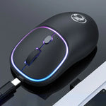 Souris sans fil silencieuse iMICE W-618 rechargeable 4 boutons 1600 DPI 2,4 GHz Bluetooth pour ordinateur PC portable, W-618 2,4 GHz et Bluetooth