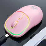Souris sans fil silencieuse iMICE W-618 rechargeable 4 boutons 1600 DPI 2,4 GHz Bluetooth pour ordinateur PC portable, W-618 2,4 GHz et Bluetooth