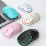 Souris sans fil silencieuse iMICE W-618 rechargeable 4 boutons 1600 DPI 2,4 GHz Bluetooth pour ordinateur PC portable, W-618 2,4 GHz et Bluetooth
