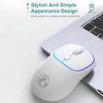 Souris sans fil silencieuse iMICE W-618 rechargeable 4 boutons 1600 DPI 2,4 GHz Bluetooth pour ordinateur PC portable, W-618 2,4 GHz et Bluetooth