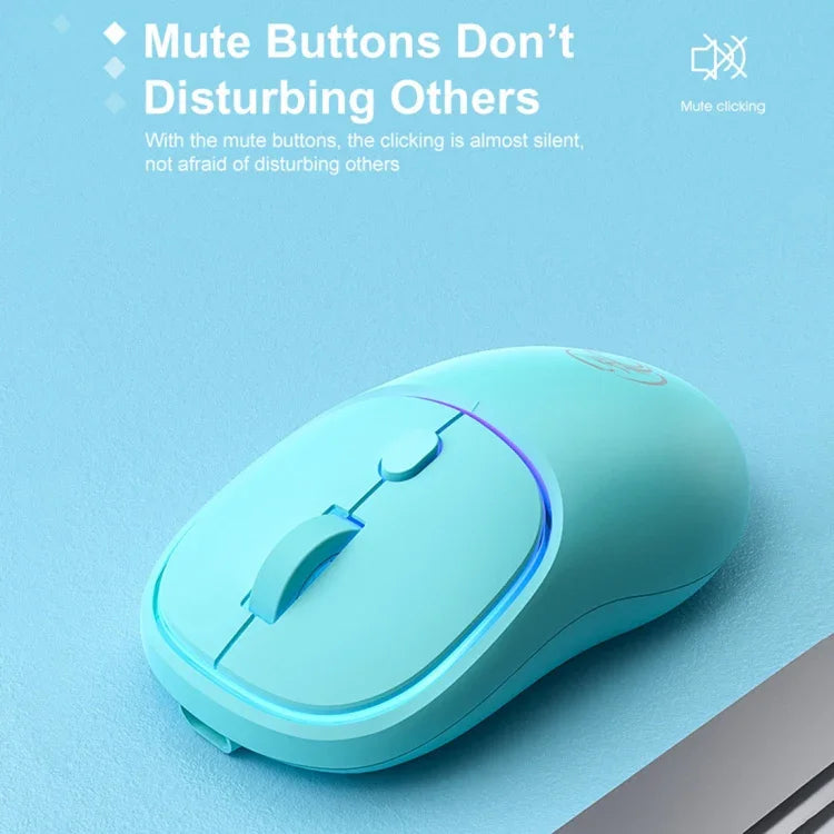 Souris sans fil silencieuse iMICE W-618 rechargeable 4 boutons 1600 DPI 2,4 GHz Bluetooth pour ordinateur PC portable, W-618 2,4 GHz et Bluetooth