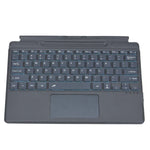 Pour l'étui en cuir avec clavier Bluetooth rétroéclairé coloré et fente pour stylet pour tablette Microsoft Surface Pro 8, pour Microsoft Surface Pro 8