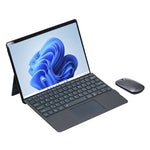 Pour l'étui en cuir avec clavier Bluetooth rétroéclairé coloré et fente pour stylet pour tablette Microsoft Surface Pro 8, pour Microsoft Surface Pro 8