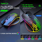 Souris de jeu iMICE T97 RVB LED USB 7 boutons 7200 DPI Filaire