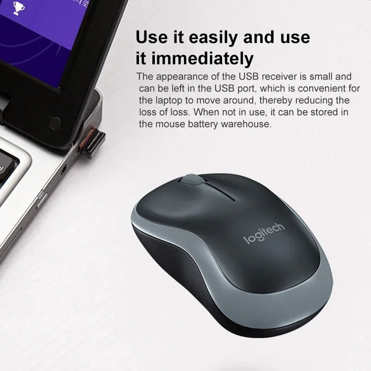 Souris optique sans fil Logitech B175, 3 boutons, 1000 DPI, 2,4 GHz