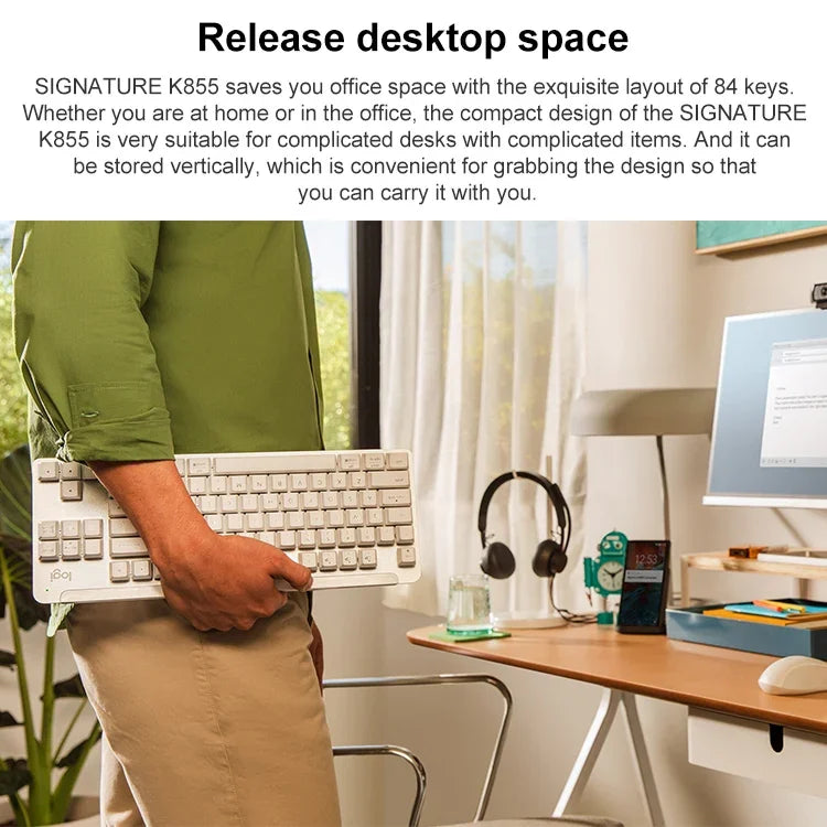 Clavier mécanique silencieux bimodal sans fil Bluetooth Logitech K855