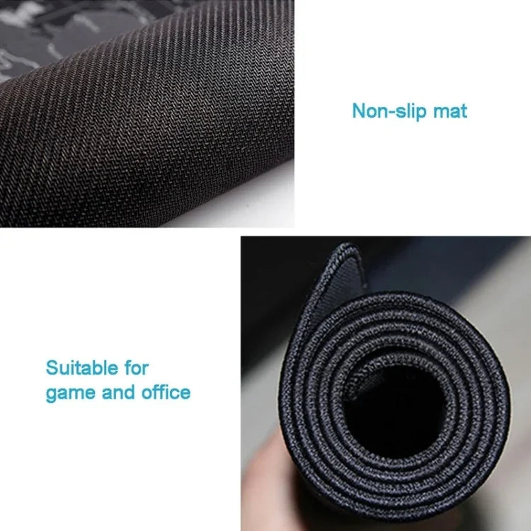 Tapis de souris de jeu et clavier en caoutchouc souple avec motif de carte du monde antidérapant, grande taille, surface lisse en tissu, dimensions : 100 x 50 cm