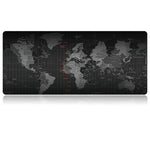 Tapis de Souris et de Clavier de Jeu Étendu, Antidérapant, Motif Carte du Monde, en Caoutchouc Souple et Tissu Lisse, Taille : 60 x 30 cm