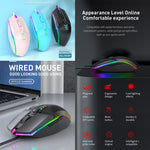 Souris de jeu/bureau filaire USB S700 lumière colorée