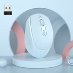 Souris sans fil rechargeable HXSJ M107 4 boutons 1600 DPI double mode 2,4 GHz + Bluetooth 5.1, version batterie