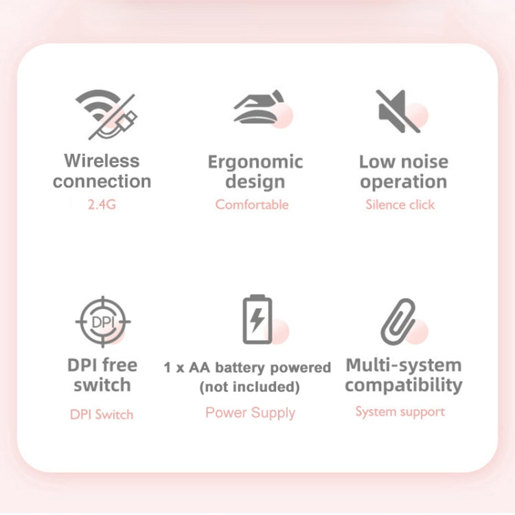 Souris sans fil rechargeable HXSJ M107 4 boutons 1600 DPI double mode 2,4 GHz + Bluetooth 5.1, version batterie
