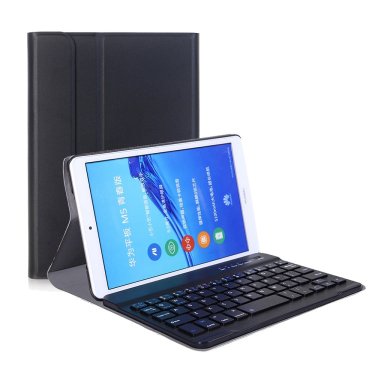 A0M5 Clavier Bluetooth détachable + Étui en cuir ultra-mince à rabat horizontal pour tablette Huawei MediaPad M5 et Honor Tab 5 de 8 pouces, avec support