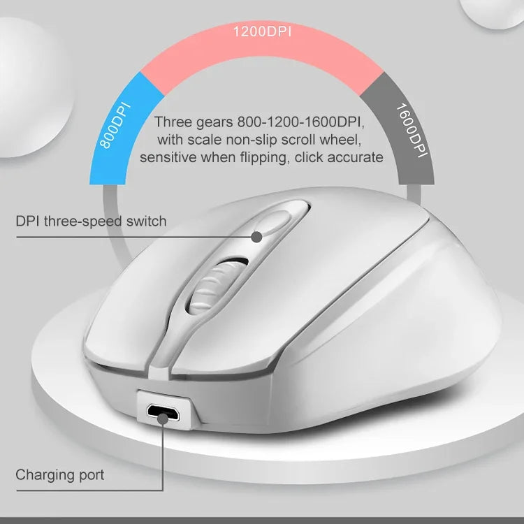 ZGB 361 Souris sans fil rechargeable 2,4 GHz 1600 dpi