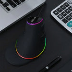 DELUX M618 Plus RGB Souris Optique Filaire Ergonomique Verticale 4000DPI, Filaire 4000DPI