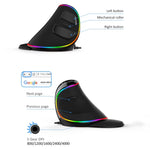 DELUX M618 Plus RGB Souris Optique Filaire Ergonomique Verticale 4000DPI, Filaire 4000DPI