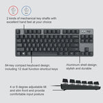 Clavier mécanique filaire compact Logitech K835, axe vert, axe vert