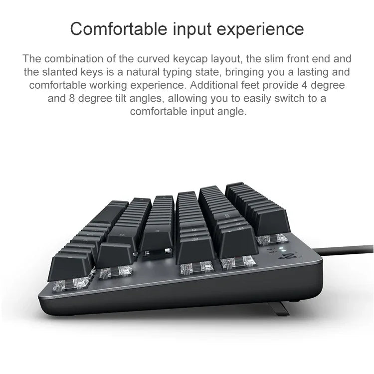 Clavier mécanique filaire compact Logitech K835, axe vert, axe vert