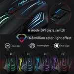 Souris de jeu filaire USB optique compétitive 7D Aula Series Ghost Shark II Colourful Light, résolution maximale de 4000 DPI, Ghost Shark II(B)